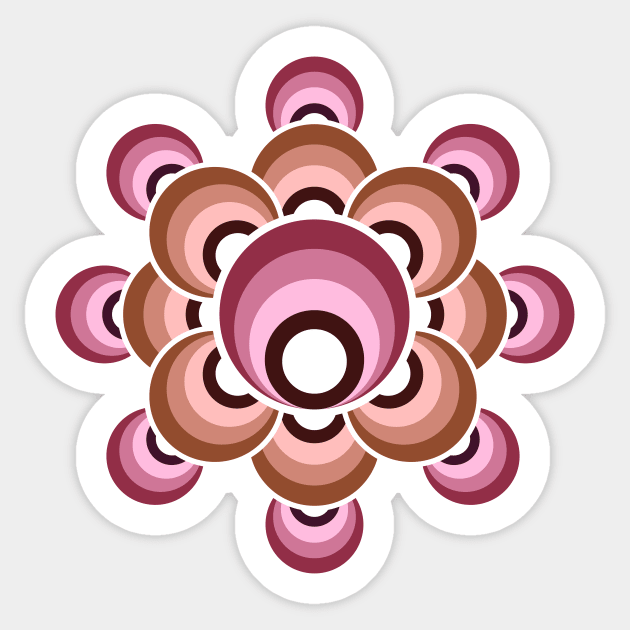 70's flower - millennial pink Sticker by Home Cyn Home 